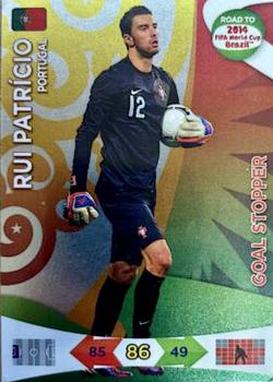 2013 Panini Adrenalyn XL Road to 2014 FIFA World Cup Brazil - Goal Stoppers #216 Rui Patricio Front