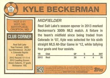 2013 Topps MLS - 1978 English Footballer #EPL-KB Kyle Beckerman Back