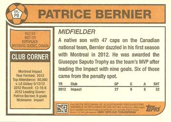 2013 Topps MLS - 1978 English Footballer #EPL-PB Patrice Bernier Back