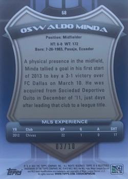 2013 Topps MLS - Black #68 Oswaldo Minda Back