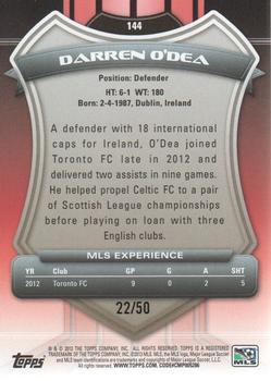 2013 Topps MLS - Blue #144 Darren O'Dea Back