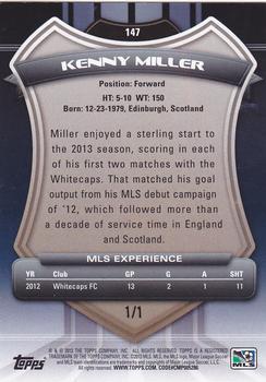 2013 Topps MLS - Golazo #147 Kenny Miller Back