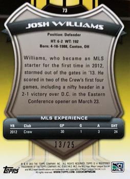 2013 Topps MLS - Gold #73 Josh Williams Back