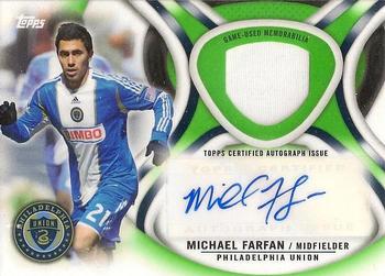 2013 Topps MLS - Relic Autographs Green #AR-MF Michael Farfan Front