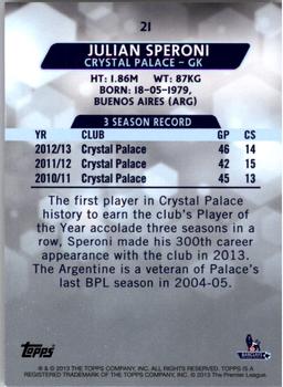 2013-14 Topps Premier Gold #21 Julian Speroni Back