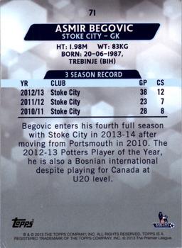 2013-14 Topps Premier Gold #71 Asmir Begovic Back