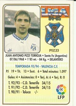 1994-95 Mundicromo Sport Las Fichas de La Liga #178 Pizzi Back