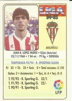 1994-95 Mundicromo Sport Las Fichas de La Liga #240 Muñiz Back