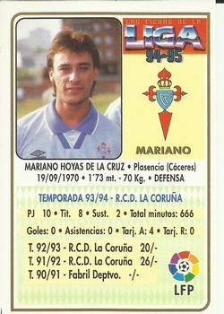 1994-95 Mundicromo Sport Las Fichas de La Liga #261 Mariano Back