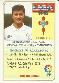 1994-95 Mundicromo Sport Las Fichas de La Liga #264 Ratkovic Back