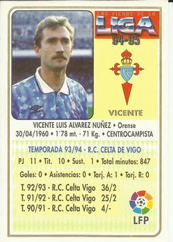 1994-95 Mundicromo Sport Las Fichas de La Liga #265 Vicente Back