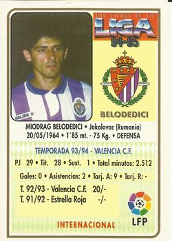 1994-95 Mundicromo Sport Las Fichas de La Liga #296 Belodedici Back