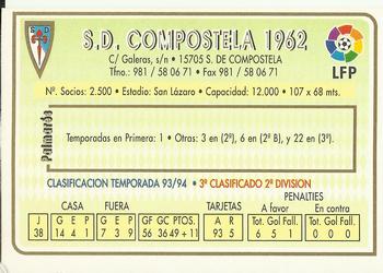 1994-95 Mundicromo Sport Las Fichas de La Liga #345 Team Card Back
