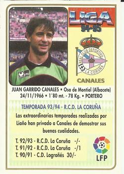 1994-95 Mundicromo Sport Las Fichas de La Liga #23 Juan Canales Back