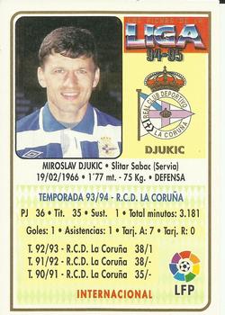1994-95 Mundicromo Sport Las Fichas de La Liga #25 Djukic Back
