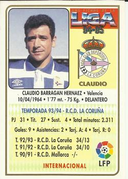 1994-95 Mundicromo Sport Las Fichas de La Liga #37 Claudio Back