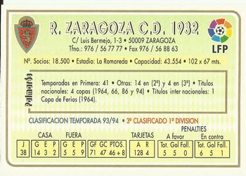 1994-95 Mundicromo Sport Las Fichas de La Liga #39 Team Card Back