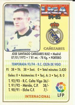 1994-95 Mundicromo Sport Las Fichas de La Liga #59 Cañizares Back