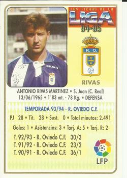 1994-95 Mundicromo Sport Las Fichas de La Liga #152 Rivas Back