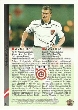 1993 Upper Deck World Cup Preview (Spanish/Italian) #6 Anton Polster Back