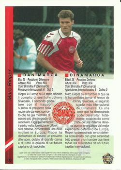 1993 Upper Deck World Cup Preview (Spanish/Italian) #33 Marc Rieper Back