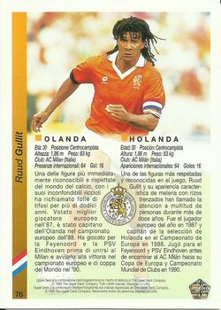 1993 Upper Deck World Cup Preview (Spanish/Italian) #76 Ruud Gullit Back