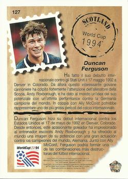 1993 Upper Deck World Cup Preview (Spanish/Italian) #127 Duncan Ferguson Back