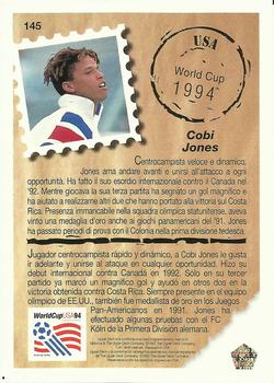 1993 Upper Deck World Cup Preview (Spanish/Italian) #145 Cobi Jones Back