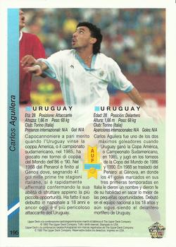 1993 Upper Deck World Cup Preview (Spanish/Italian) #195 Carlos Aguilera Back
