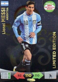 2013 Panini Adrenalyn XL Road to 2014 FIFA World Cup Brazil - Limited Editions #NNO Lionel Messi Front