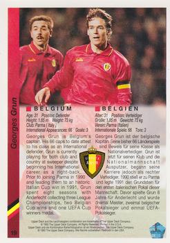 1993 Upper Deck World Cup Preview (English/German) #19 Georges Grun Back