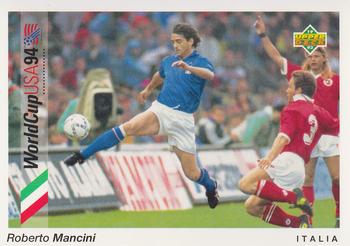 1993 Upper Deck World Cup Preview (English/German) #86 Roberto Mancini Front