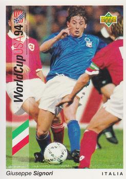 1993 Upper Deck World Cup Preview (English/German) #93 Giuseppe Signori Front
