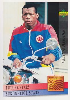 1993 Upper Deck World Cup Preview (English/German) #135 Faustino Asprilla Front