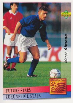 1993 Upper Deck World Cup Preview (English/German) #143 Marco Simone Front