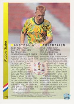 1993 Upper Deck World Cup Preview (English/German) #175 Robbie Slater Back