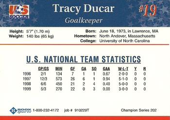 1999 Roox US Women's National Team #910229T Tracy Ducar Back