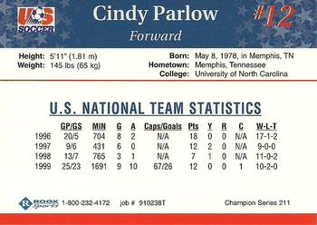 1999 Roox US Women's National Team #910238T Cindy Parlow Back