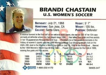 2000 Roox US Women's National Team #NNO Brandi Chastain Back
