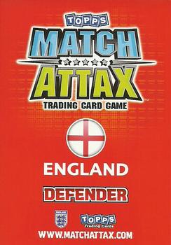 2010 Topps Match Attax England 2010 #NNO Wayne Bridge Back