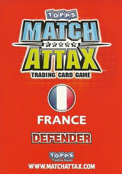 2010 Topps Match Attax England 2010 #NNO Patrice Evra Back