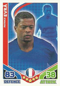 2010 Topps Match Attax England 2010 #NNO Patrice Evra Front