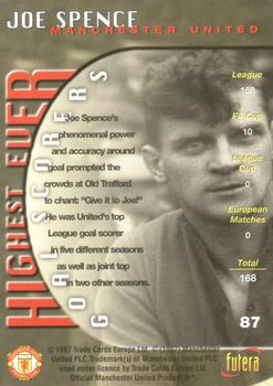 1997 Futera Manchester United #87 Joe Spence Back