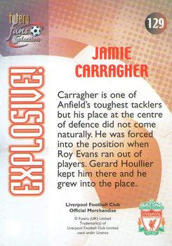 2000 Futera Fans Selection Liverpool #129 Jamie Carragher Back
