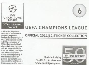 2011-12 Panini UEFA Champions League Stickers #6 Manuel Neuer Back