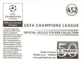 2011-12 Panini UEFA Champions League Stickers #452 Domenico Criscito Back