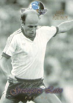 1998 Futera World Cup Greats Platinum #23 Grzegorz Lato Front