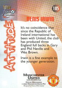 2000 Futera Fans Selection Manchester United #105 Denis Irwin Back