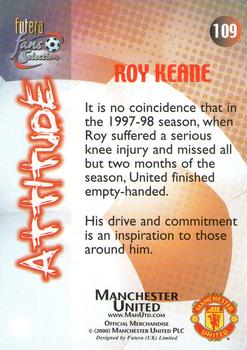 2000 Futera Fans Selection Manchester United #109 Roy Keane Back