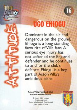 2000 Futera Fans Selection Aston Villa #16 Ugo Ehiogu Back